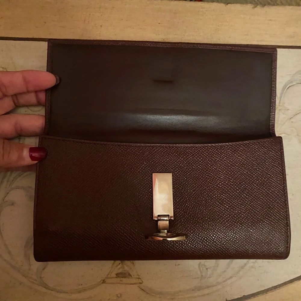 Bvlgari -EUC- Rich Brown Long Leather Wallet - Amazing Condition